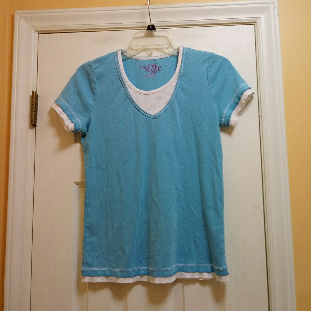 Made For Life Women's Shirt Size Small Blog Blue